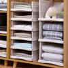 Plastic File Layered Partition Shelf Stackable Toy Snacks Container Clothes Storage Rack  Office