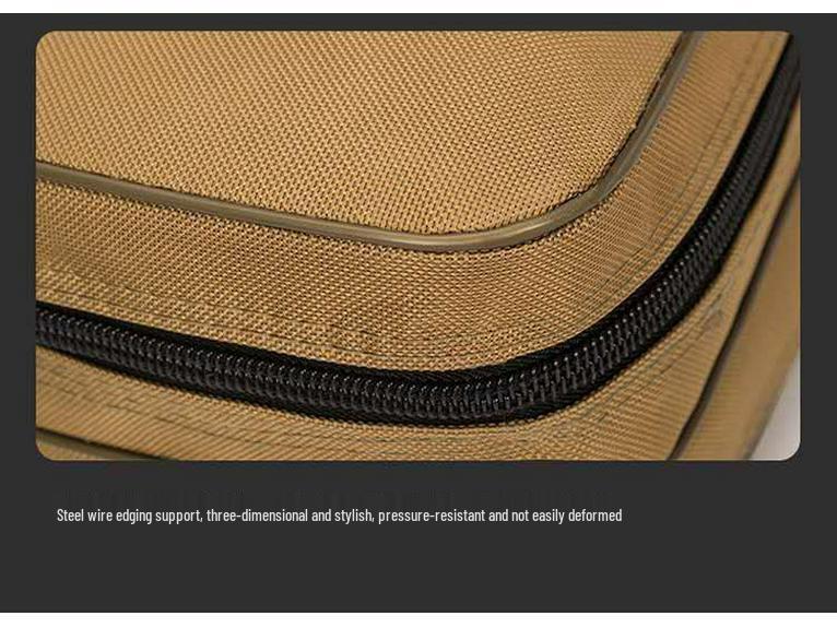 A1R Mini Multi-Layer Fishing Rod Bag - Canvas Gear Bag for Ice & Standard Fishing