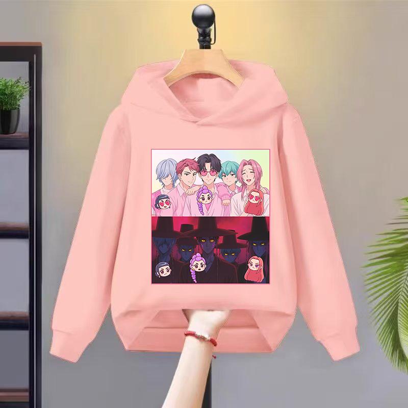 2025 Kpop Witch-hunting Team-themed Hoodie with Cute and Magical Element Prints, Soft and Skin-friendly Trendy Children's Top