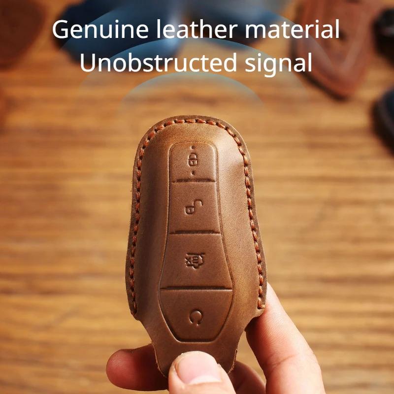 Car Key Cover Smart Remote Keys Case for BYD Tang DM 2018 Key Bag Auto Accessories Keychain Keyring Key Covers