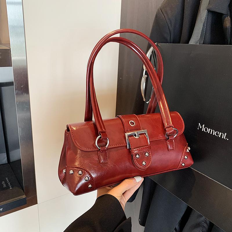 Retro Bag Women's Large Capacity 2025 New Autumn and Winter Versatile Niche Design Single Shoulder Underarm Bag Commuter Pillow Bag