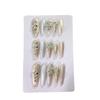 Handmade Luxury Cat Eye Diamond Gradient Champagne Party Nail Art Tips