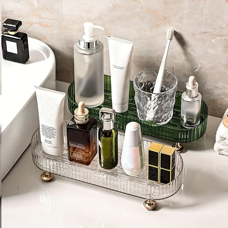 Badezimmer-Waschtischschale, Acryl-Make-up-Parfüm-Organizer für Kommode, Dekorativer Organizer-Arbeitsplatte für Hautpflege, Kosmetika