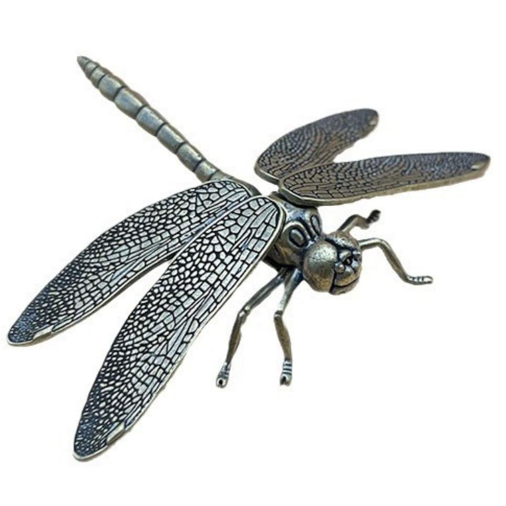 Mamota Kobber Øyenstikker Ornament for God og Feng Insekt Bie God Lykke Gave Lykke, Penger, Gambling, Kjærlighet, Shui, Avskrekkende, Avskrekkende, Gjenstand, Messing,