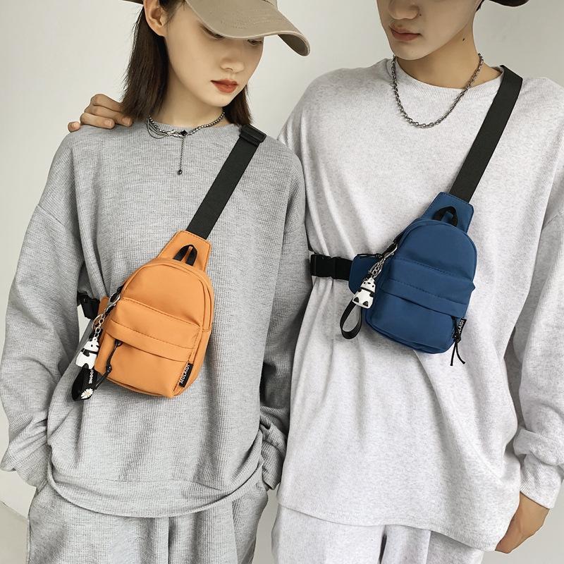 Breast bag women's trend small satchel personalized fashion brand messenger bag boys casual mini mobile phone bag