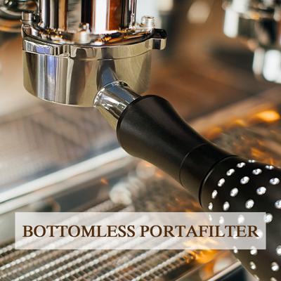 54mm Bottomless Portafilter Detachable Ergonomic Handle Stainless Steel Premium Espresso Machine Bottomless