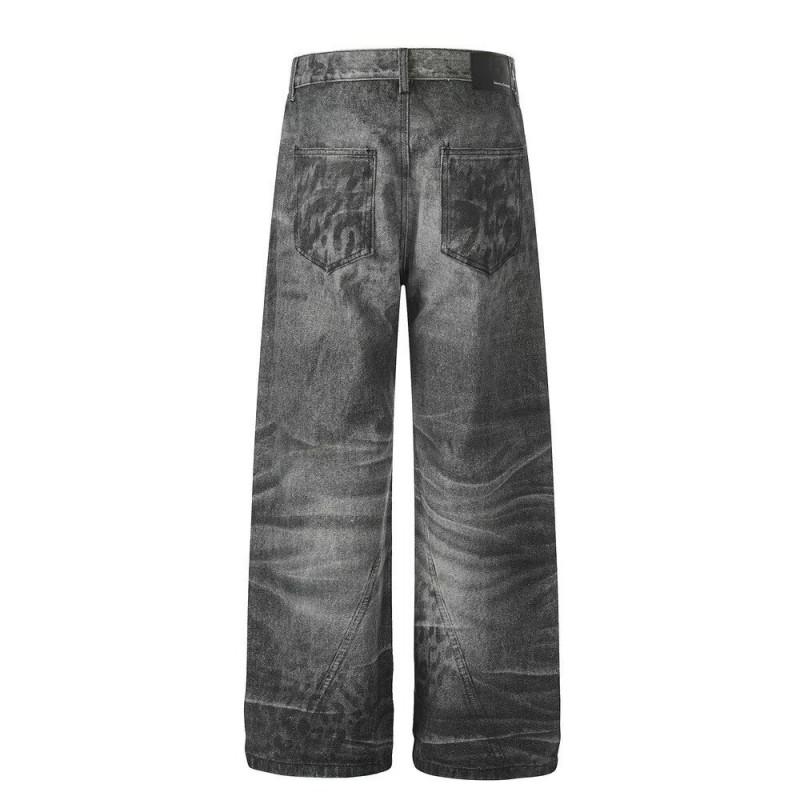 Womens Vintage Washed Straight Leg Jeans High Waist Loose Fit Comfortable Cotton Denim Pants