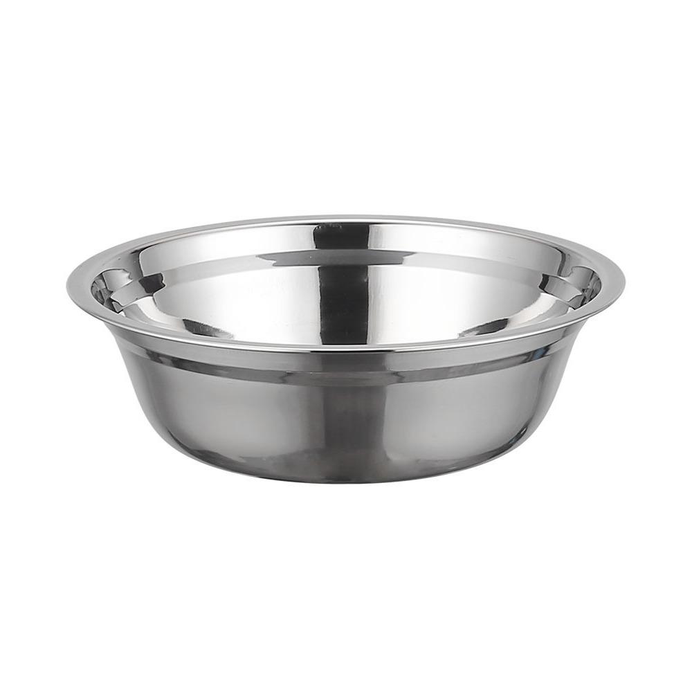 New Round Stainless Steel Bowls Thicken Multiple Sizes Soup Bowl Washing Fruit Bowl
