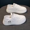 Leather Platform White Shoes Children Spring and Summer New Versatile Two Wear Single Shoes Casual Sports Shoes Board Shoes