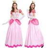 Halloween Costume, Mario, Peach Princess Costume, Performance Costume, Stage Costume, Party Queen Costume