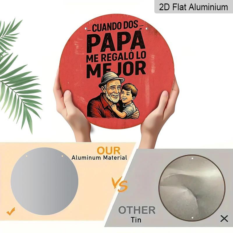 2D Flat Father's Day Themed Aluminum Pendant, Available in Various Sizes. Featuring A Black and White Embracing Illustration, It's An Ideal Choice