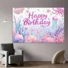 2D Pastel Underwater World Backdrop Pink Happy Birthday Kids Studio Photography Background