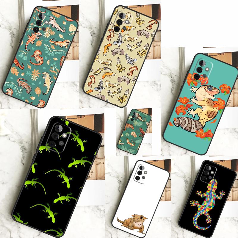 Lizards Geckos Case For Samsung Galaxy A55 A35 A15 A14 A34 A54 A73 A53 A33 A23 A13 A12 A32 A52 A51 Cover