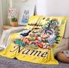 Custom Name Rabbit Dreams Flannel Blanket Throw Blanket Soft Warm Sofa Bed Decor Unique Gift