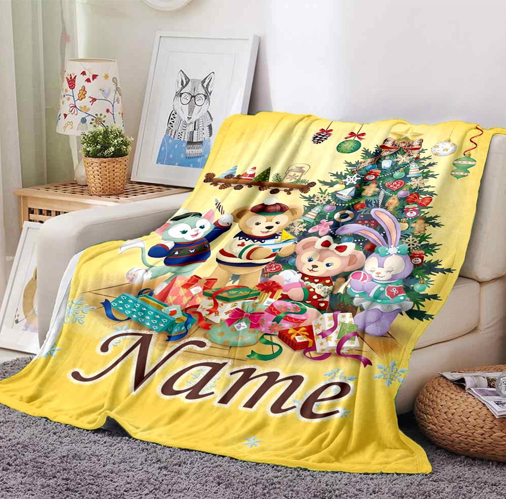 Custom Name Rabbit Dreams Flannel Blanket Throw Blanket Soft Warm Sofa Bed Decor Unique Gift