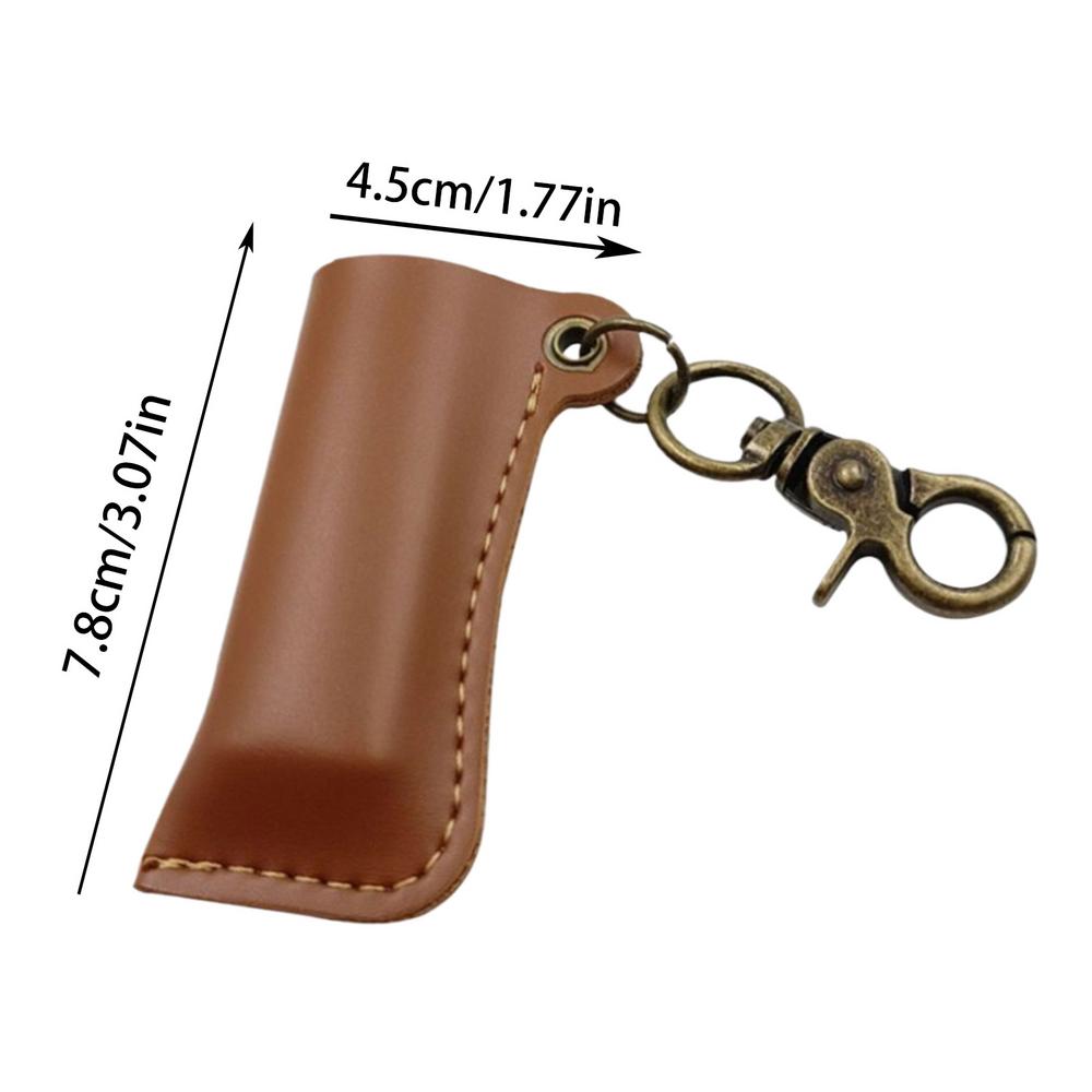 Ignition Holder Key Chain Leather Retro Case Holder With Keychain Outdoor Supplies Protective Sleeve For Outdoor Camping Hiking