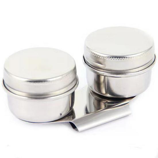 Stainless Steel Oil Painting Pot - Single & Double Gouache Mixing Options, Various Sizes Available