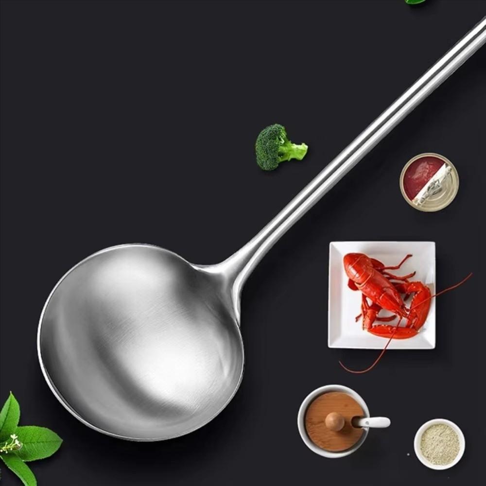 Thickened Kitchen Shovel Spoon Rustproof Wok Spatula Spoon Stainless Steel Soup Ladle  Kitchen