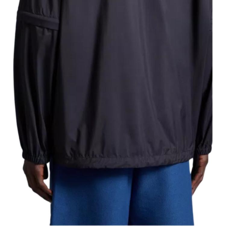 Moncler Spliced Fitted Collar Pocket Long Sleeve Shirt Men shirts Black J10912F00008596TM999