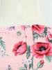 Damen Pflege-Jumpsuit für ältere Menschen mit Blumenprint, Kurzarm, Reißverschluss hinten, Loungewear-Stil, Anti-Strip, Anpassungsfähiger Strampler