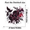 Purple Black Peony Flower Bird Wall Sticker Self Adhesive Removable Decal for Bedroom Living Room Home Decor Vinyl Art Mural