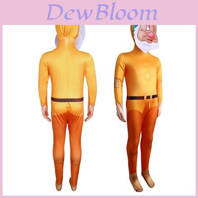 Snow White Seven Dwarfs Cosplay Costume For Stage Play Halloween Role Play Unisex Polyester
