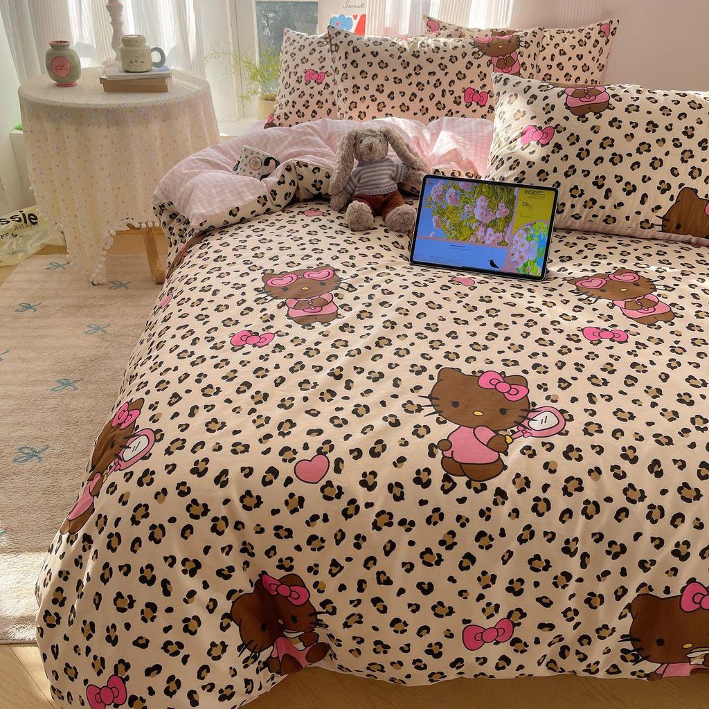 Early Spring 2026 Cute Cartoon Pure Cotton 3-Piece Bedding Set - Skin-Friendly and Age-Reducing