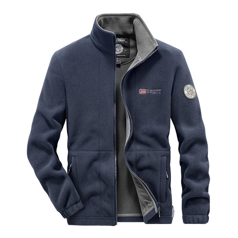 Winter Men's Fleece Fleece Thickened Warm Windproof Outdoor Casual Jacket Fashion Men's Jacket