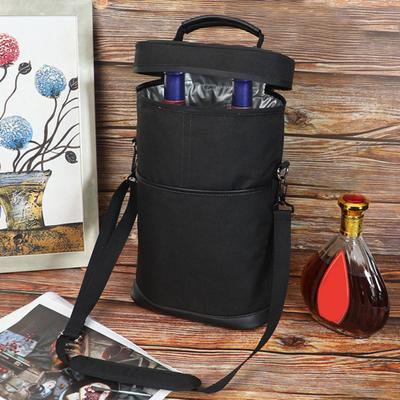 2 Bottle Wine Carrier Tote Bag Leakproof Insulated Wine Cooler Bag Portable