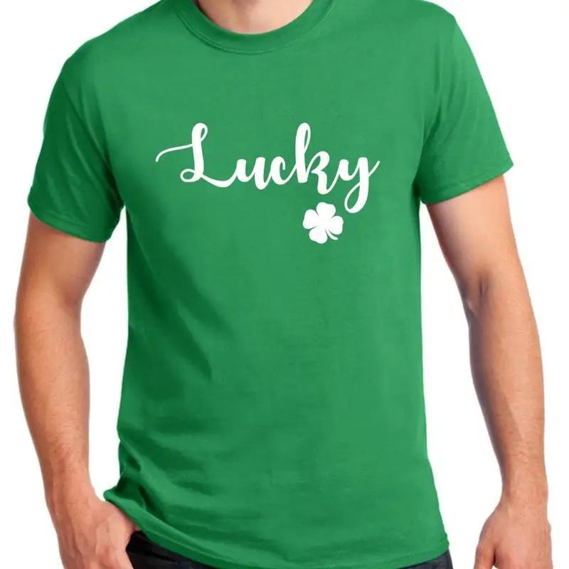 Lucky Unisex S Saint Patrick Day Green Clover Irish Shamrock T Shirt
