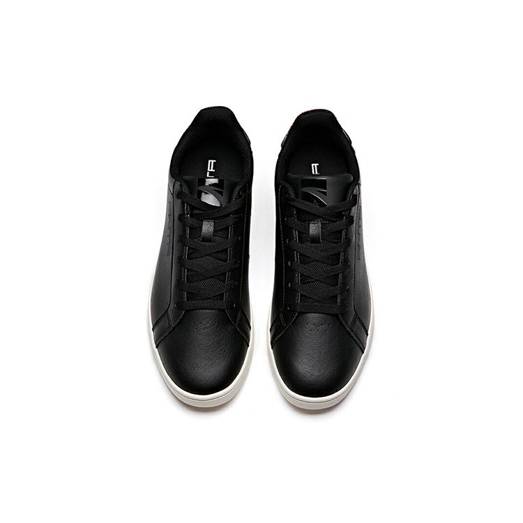 Anta Life Collection Synthetic Leather Slip Resistant Abrasion Resistant Low top Skateboard Shoes Men's Black 112018064-4