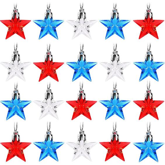 JULMELON 24 Pcs Fall Maple Leaf Ornaments, Thanksgiving Maple Leaf Tree Hanging Pendant Acrylic Hanging Ornaments for Autumn Harvest Small Tree Home