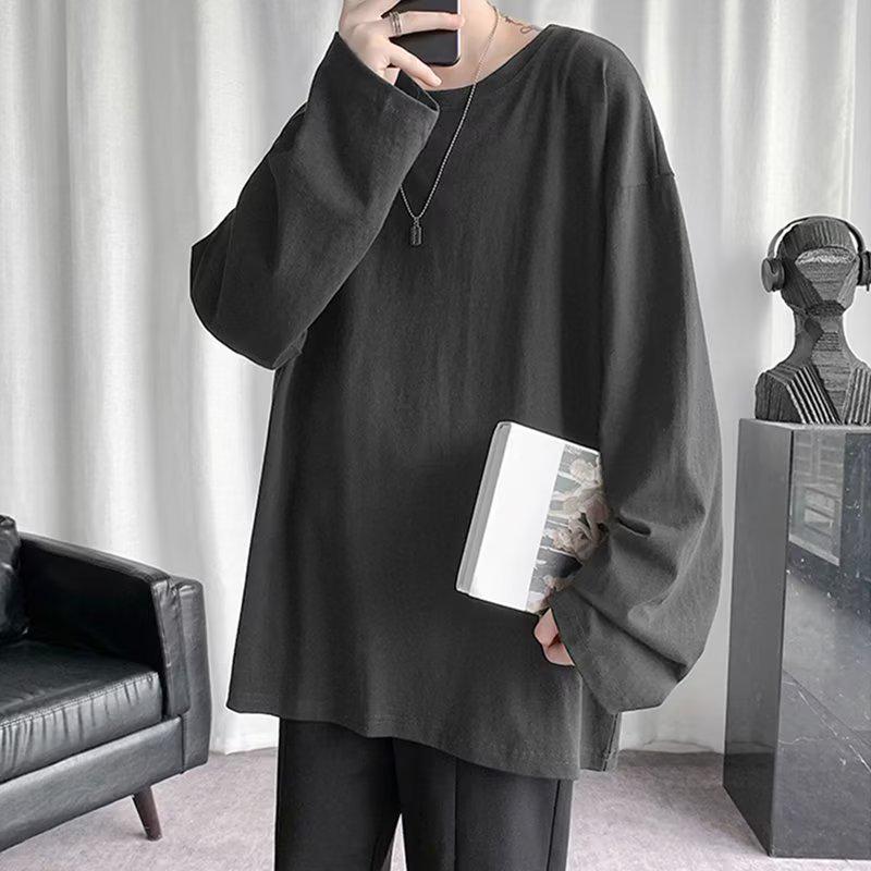Sweat à capuche imprimé décontracté ample pour homme, haut à manches longues et col rond pour le printemps et l'automne