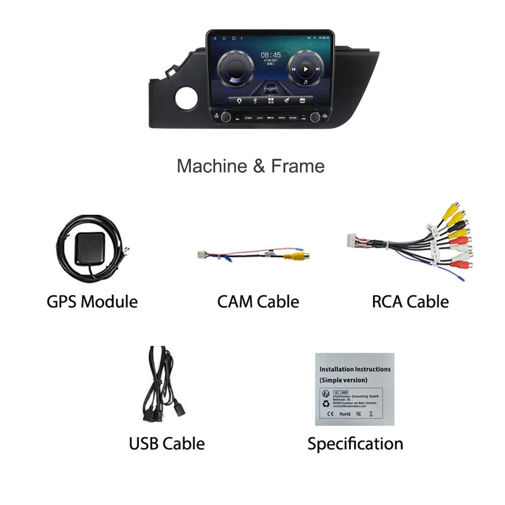 10 Inch For Kia Rio 4 IV FB 2020-2021 With Button Knob Car Radio Multimedia Carplay 2Din Stereo Audio Android Video 2+32GB