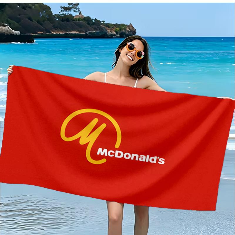 MCD Food Microfiber Beach Towel, Soft And Absorbent, Quick-Dry, Ideal for Summer Travel, Beach Essential, Swimming Pool Gifts