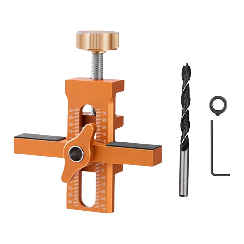 Adjustable Cabinet Door Mounting Jig Door Panel Install Rebounding Device Drilling Tool DIY Woodworking Installing Cabinets Tool