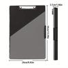 1 Pc Black, Clipboard with Storage, with 2 Storage Boxes, Heavy Duty Clear Visible Top Panel To Store Clipboard, Side Opening