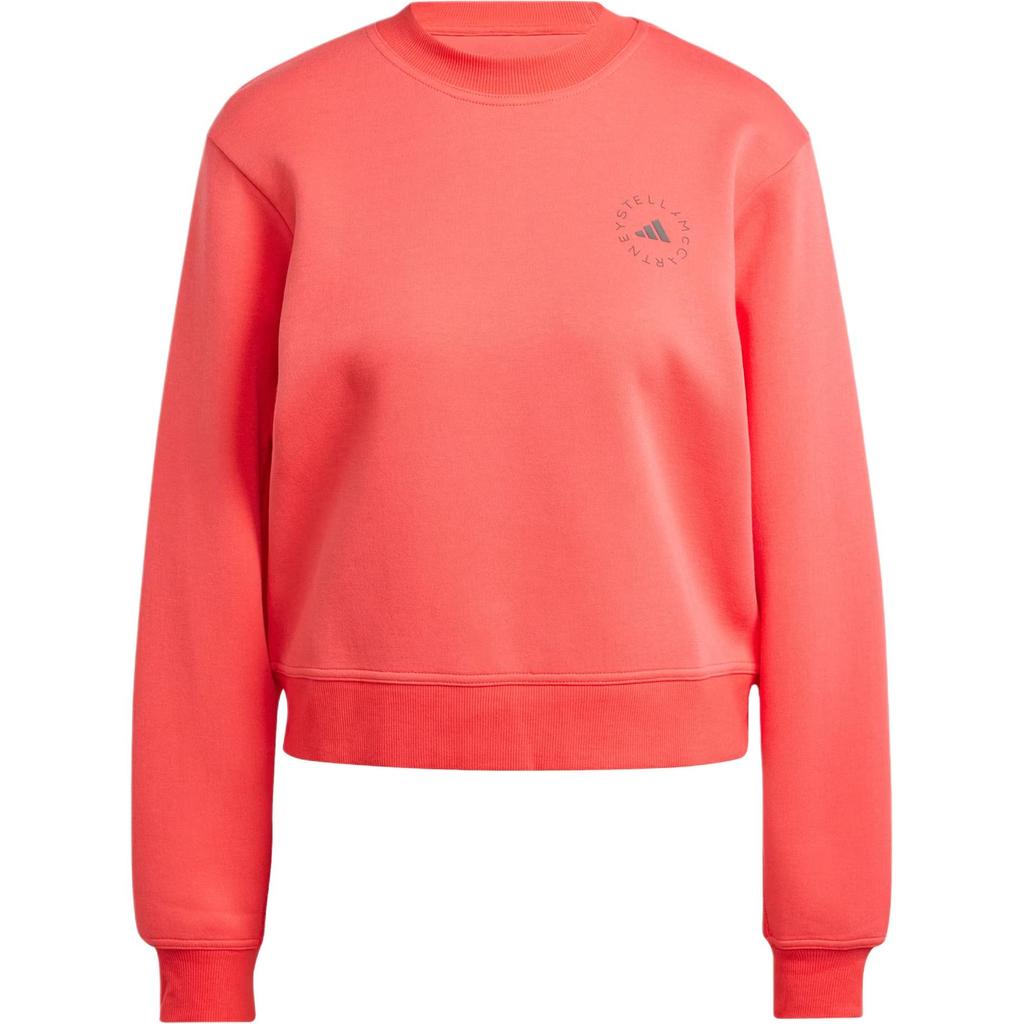 Adidas Logo Pullover Crewneck Long Sleeve Sweatshirt Women Sweatshirt Pink IW9909