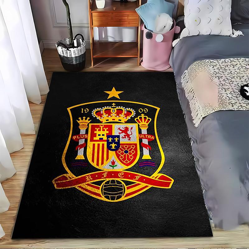 Spain Football Emblem Set Designed floor mat, suitable as a non-slip mat for the living room or bedroom sofa
