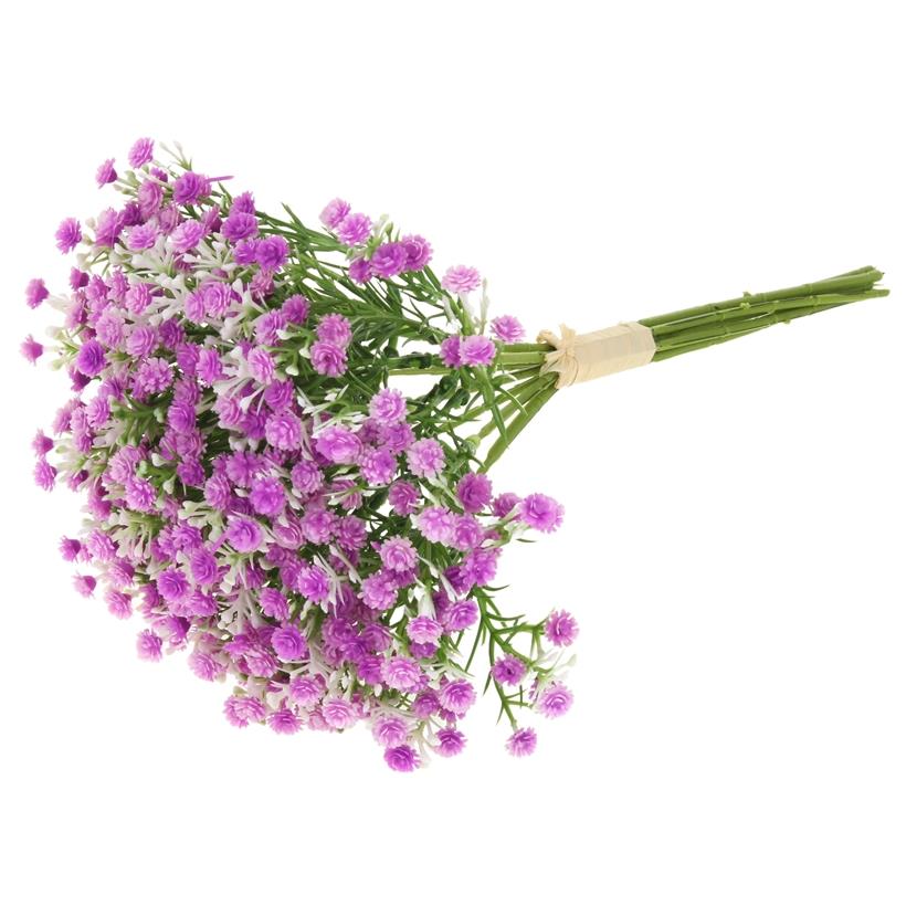 Decorative Gypsophila Artificial Flower Bouquet For Vase Decoration - Purple