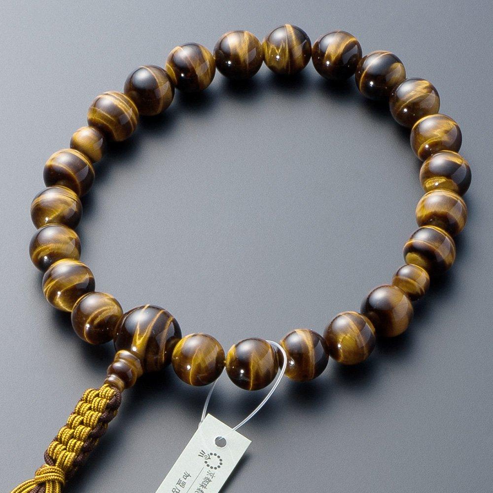 Buddhist Altar Shop Takita Shoten Prayer Beads Jodo Shinshu Authentic Prayer Beads Tiger Eye Stone 22 Beads Pure Silk String Tassel Kyoto Prayer