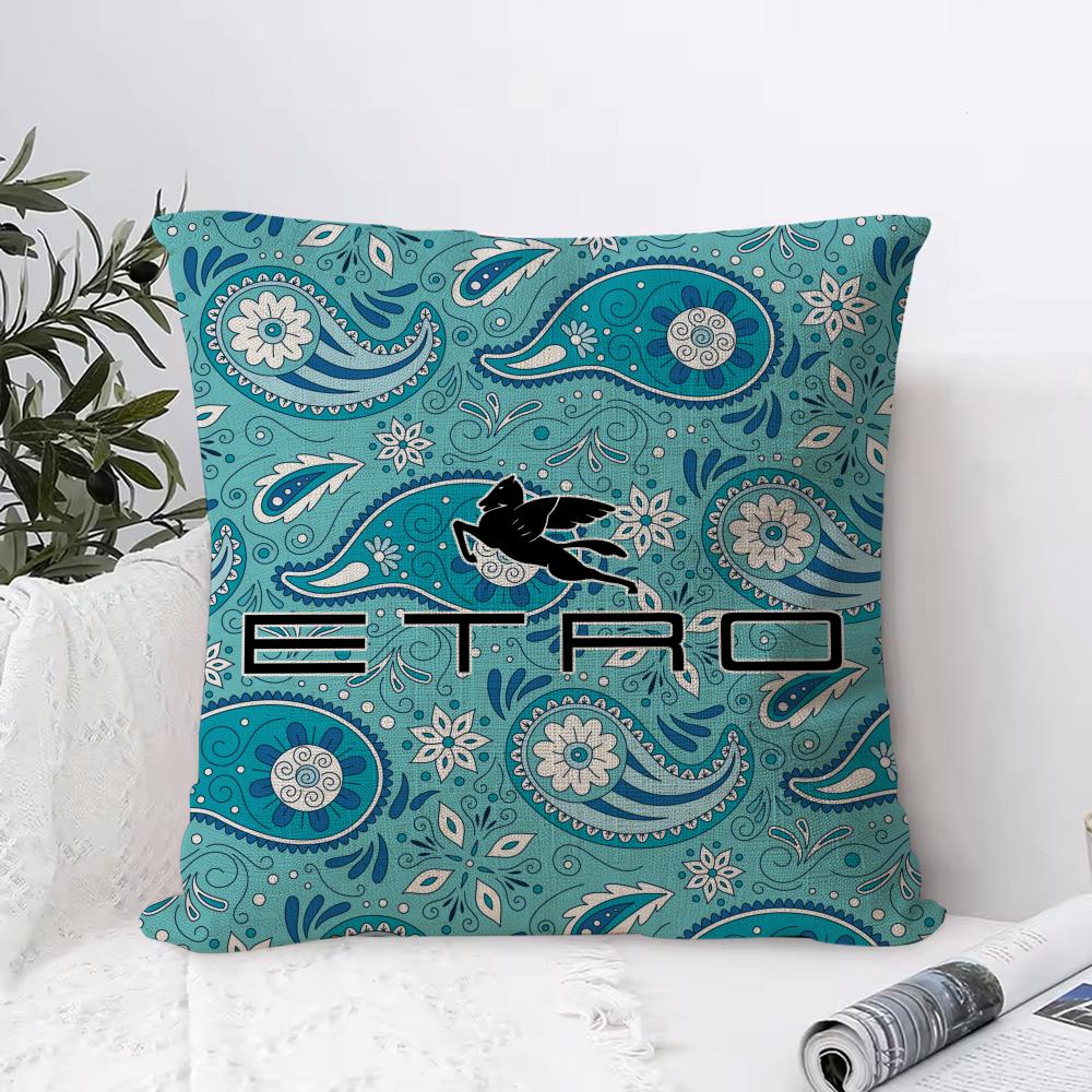 Design EEtro Cushion Cover Eco Linen Pillow Case DoubleSided Print Breathable Durable Hidden Zipper Home Decor Gift