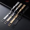 Luxury Curved Flat End Watch Strap 20mm 21mm 22mm Solid Stainless Steel Bracelet for Rolex for Oyster Metal Folidng Buckle Band