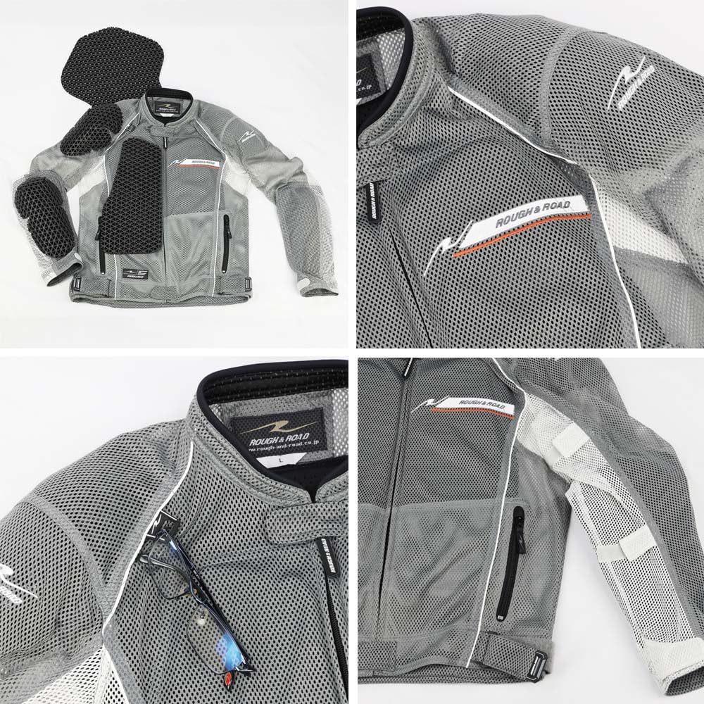 ROUGH ROAD Direct Air Mesh Jacket FP L RR7351 & P.Silver/Gunmetal