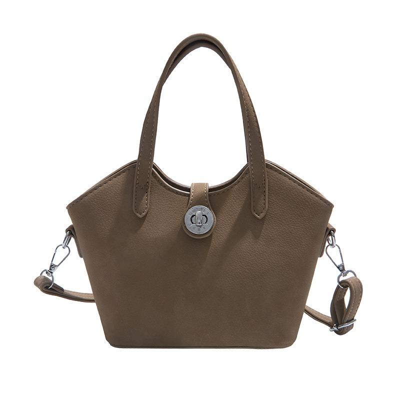 Retro bag women's large-capacity autumn new niche messenger bag casual portable commuter bucket bag