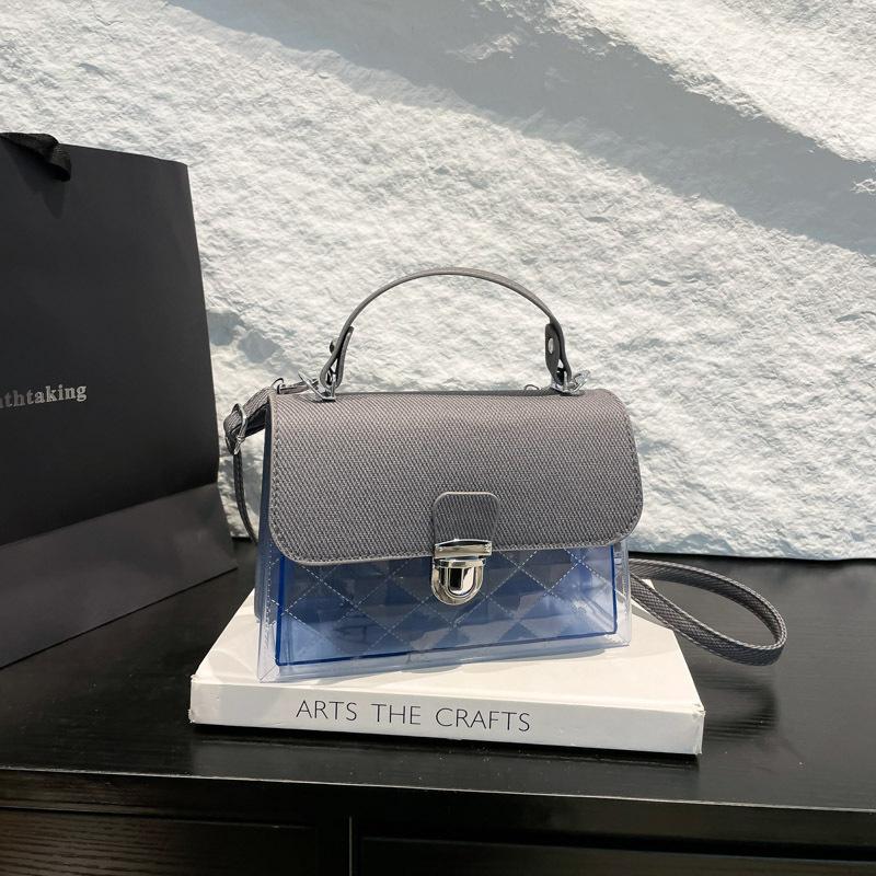 2025 new messenger bag women's fashion high sense translucent versatile single shoulder portable diagonal span saddle bag