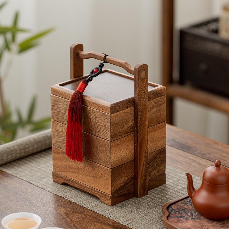 Naijiang Solid Wood Multi-layer Snack Server