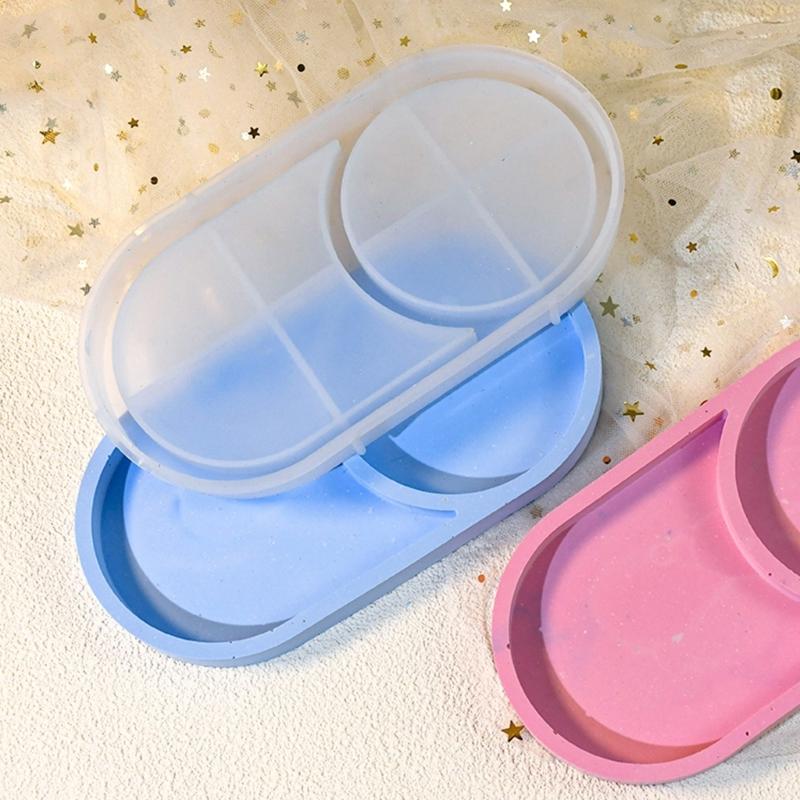 Elegant Oval Silicone Moulds Unique Coasters and Bead Trays Crafting Mold Essential Tool for Home Decoration