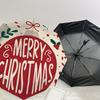 1pc Merry Christmas Ornament Umbrella with Plastic Handle,Suitable for All Seasons Home Travel Outdoor UmbrellaDD216