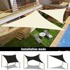 Milky 300D Polyester Waterproof Sun Shade Fabric Sun Shelter Tent Outdoor Triangle Rectangle Awning Garden Terrace Sun Canopy